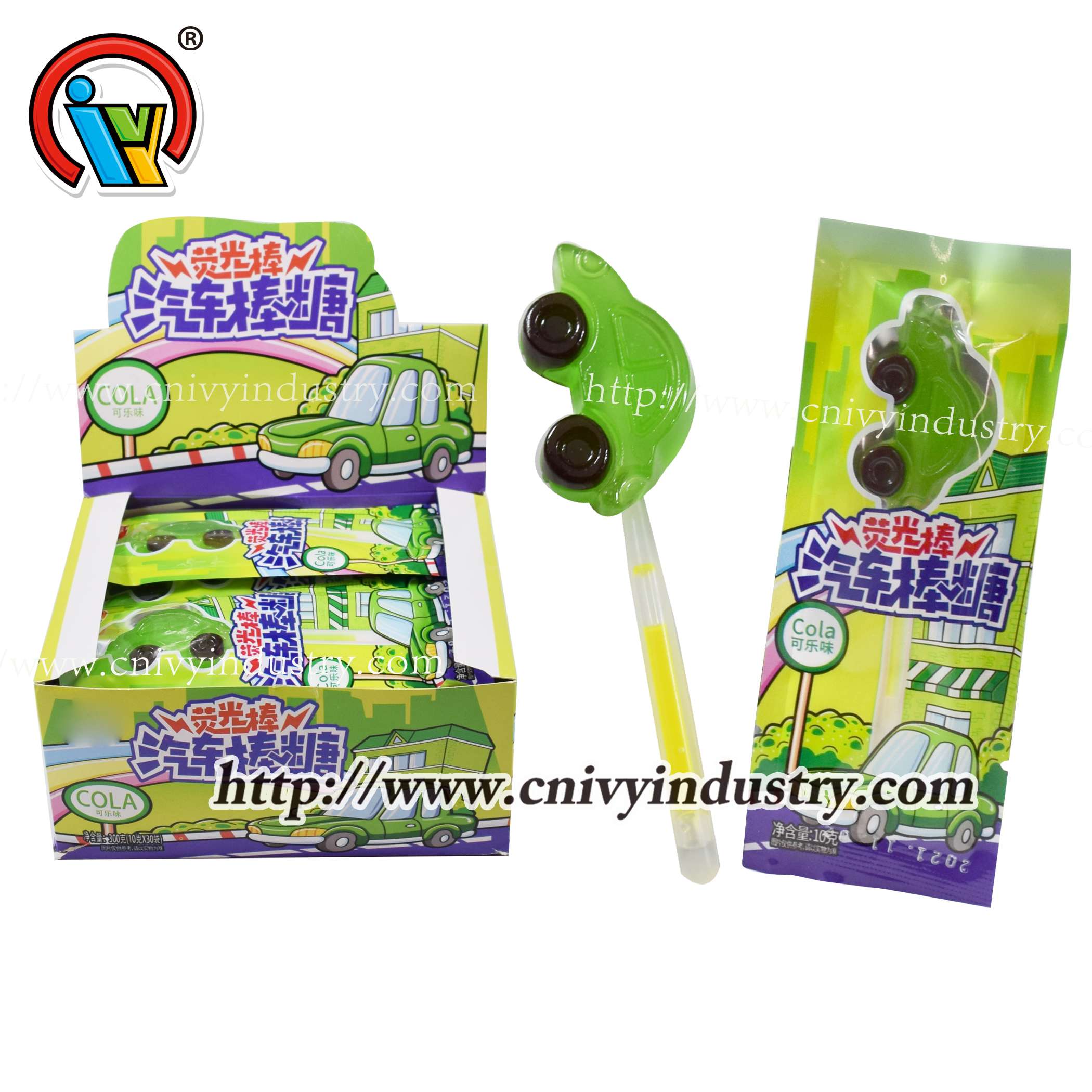 car shape glow stick lollipop candy factory
