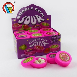 bubble-gum avec des bonbons en poudre