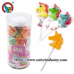 Unicorn shape lollipop candy wholesale