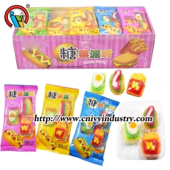 wholesale 3 in 1 fast food shape gummy candy