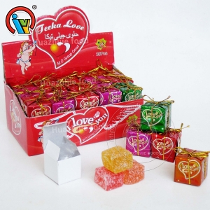 belle boîte cadeau d'emballage bonbons gommeux carrés bonbons à la gelée